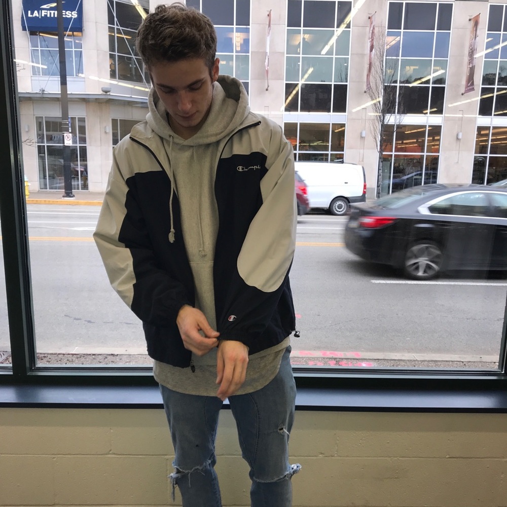 Vintage Champion Collared Windbreaker